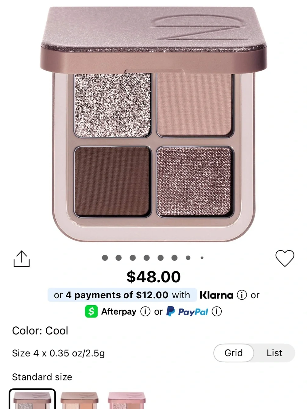 Natasha Denona Luxe Glam Compact Eyeshadow Palette - Silver Glitter